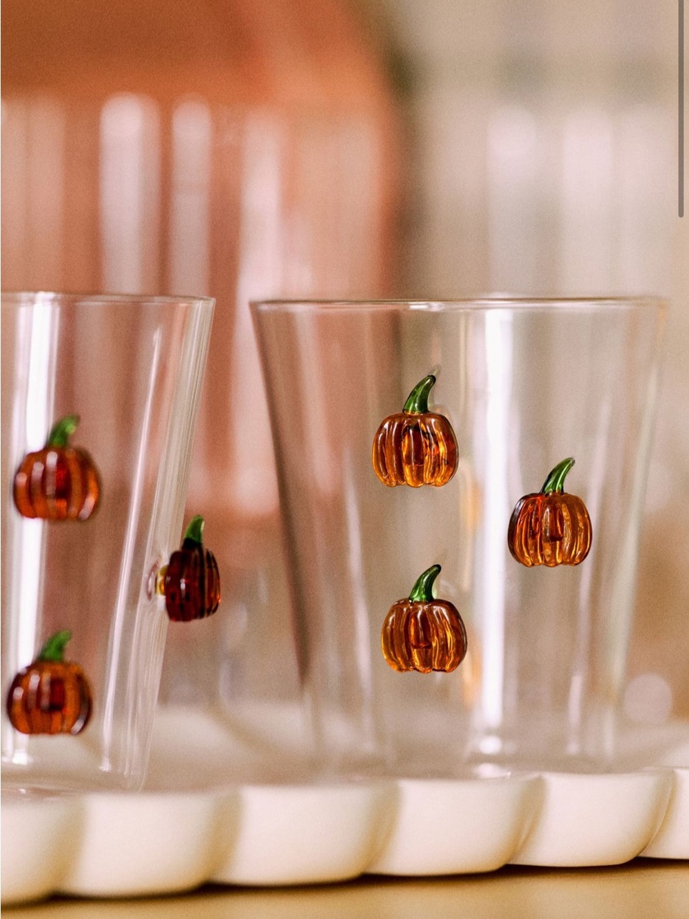 Anthropologie Icon Pumpkin Glass
